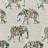 Steelman Multi by Magnolia Designer Fabric Required Minimum Quantity Purchase: 2 yards Content: 45% COT, 28% POLY, 27% VIS Origin: INDIA Performance: 42,000 MAR Repeat: Horizontal: 13.5 and Vertical: 24.75 Width: 54 Uses: Bedding, Upholstery