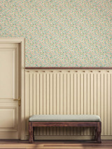 Sylvie Rose Multi Wallpaper by Rifle Paper Co. Rifle Paper Co. Covers about 60.8 square feet 27-in by 27-ft long roll Unpasted 12.62 - Fabric Carolina -