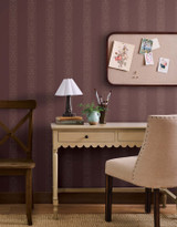 Estee Stripe Burgundy Wallpaper by Rifle Paper Co. Rifle Paper Co. Covers about 60.8 square feet 27-in by 27-ft long roll Unpasted 12.63 - Fabric Carolina -