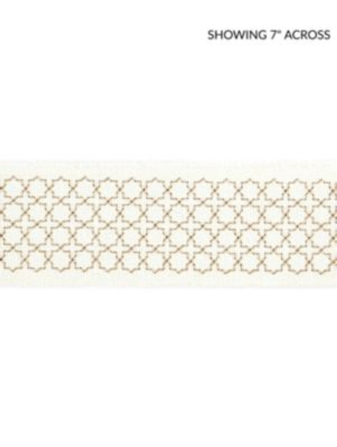 <p>Seville Embroidered Tape Ivory SCT32890001 by Scalamandre Trim</p><p><strong>Required Minimum Quantity Purchase: Fabrics by the yard 1 YARD MINIMUM </p><p>Book: MERCHANTE</p><p>Content: 91% LINEN 9% RAYON</p><p>Origin: INDIA</p><p>Performance: LIGHT DUTY</p><p>Repeat: Horizontal: .5" and Vertical: </p><p>Width: 2.5</p>