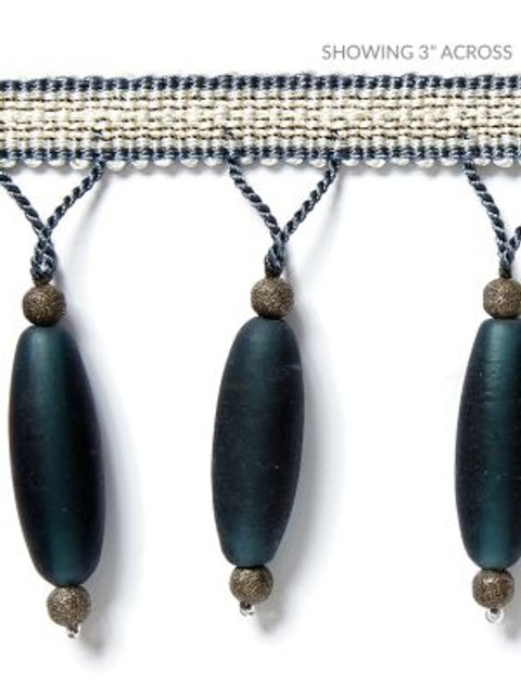 <p>Vionnet Beaded Fringe Petrol SCFX15010005 by Scalamandre Trim</p><p><strong>Required Minimum Quantity Purchase: Fabrics by the yard 1 YARD MINIMUM </p><p>Book: MERCHANTE</p><p>Content: 91% GLASS 5% METALLIC 4% VISCOSE</p><p>Origin: INDIA</p><p>Performance: LIGHT DUTY</p><p>Repeat: Horizontal: and Vertical: 1.125"</p><p>Width: 3.13</p>