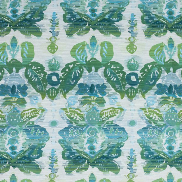 Waterscape Damask Lagoon by RM CoCo Fabric 2018 Spring - Luxe Collection 44% Ray/30% Poly/16% Nyl/10% Cot - Dry clean only Horizontal: 14.5 and Vertical: 26 58 - Fabric Carolina -