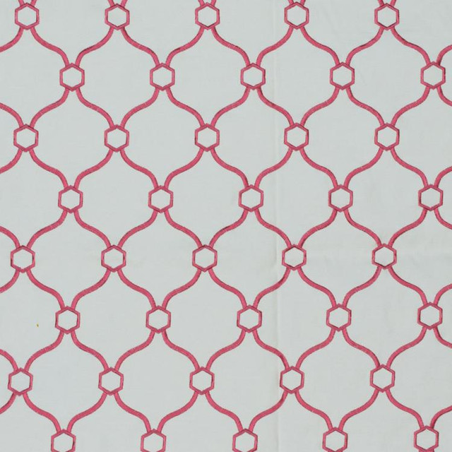 Picardie Trellis Coral by RM CoCo Fabric