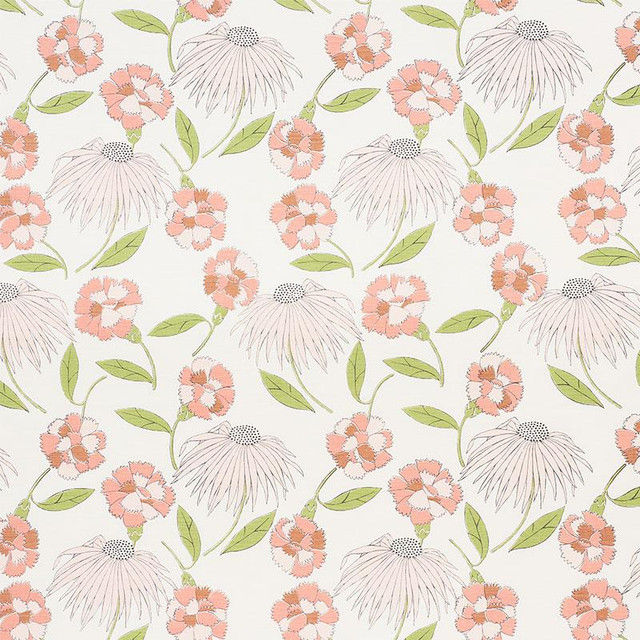 Bouquet Toss Fawn 177850 by Schumacher Fabric Celerie Kemble 13.5" - Fabric Carolina - Bouquet Toss Fawn 177850 by Schumacher Fabric Celerie Kemble 13.5" - Fabric Carolina -
