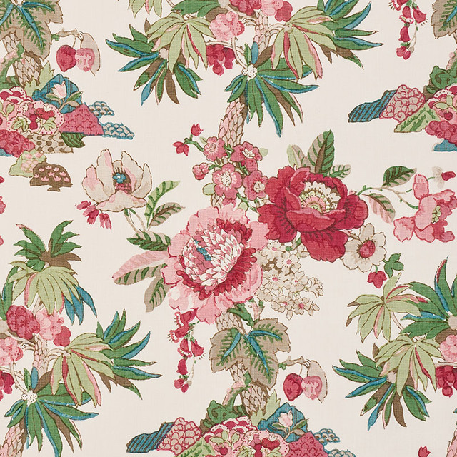 Floribunda Document 176780 by Schumacher Fabric Schumacher-Classics 100% Linen - Horizontal: 24.5 and Vertical: 36 49 - Fabric Carolina -