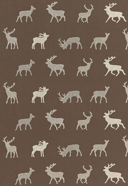 Caribou Embroidery Java 67161 by Schumacher Fabric Luxe-Lodge 80% Cotton, 20% Spun Wyzenbeek 10,000 Horizontal: 25.375 and Vertical: 11.25 51 - Fabric Carolina -