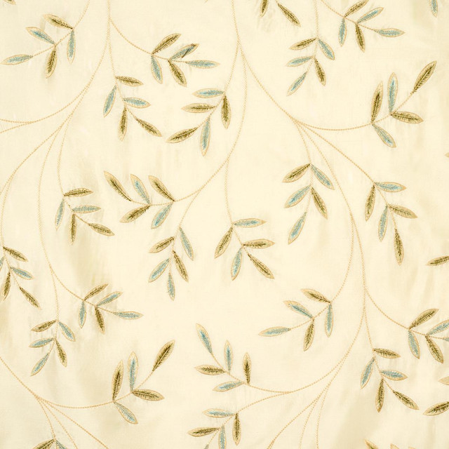 Vigne Embroidery Aqua 52080 by Schumacher Fabric Perennial Favorites 28.62" - Fabric Carolina -
