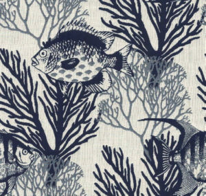 Odyssey Navy 60 by Norbar Fabric INSIDE OUT 100% SOLUTION DYED ACRYLIC GERMANY 13"V 14"H 54 - Fabric Carolina -