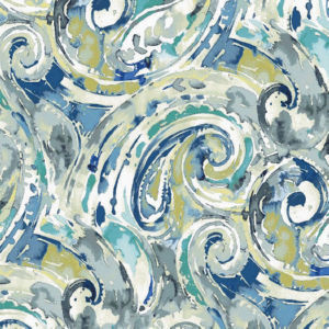 Vanderbilt Blue Lagoon by Norbar Fabric 100% COTTON KOREA 17 1/2"V 18"H 54 - Fabric Carolina -