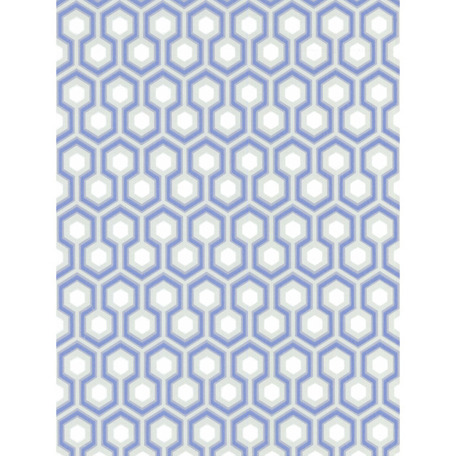 Hicks' Hexagon Blue/Gr by Cole & Son Wallcovering COLE & SON NEW CONTEMPORARY PAPER - 100% United Kingdom - Horizontal: 20.5 and Vertical: 4 20.5 - Fabric Carolina -