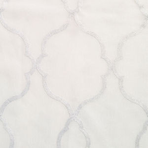 Virtue White by Norbar Fabric METALICA 100% POLYESTER CHINA 12"V 6"H 106 - Fabric Carolina -