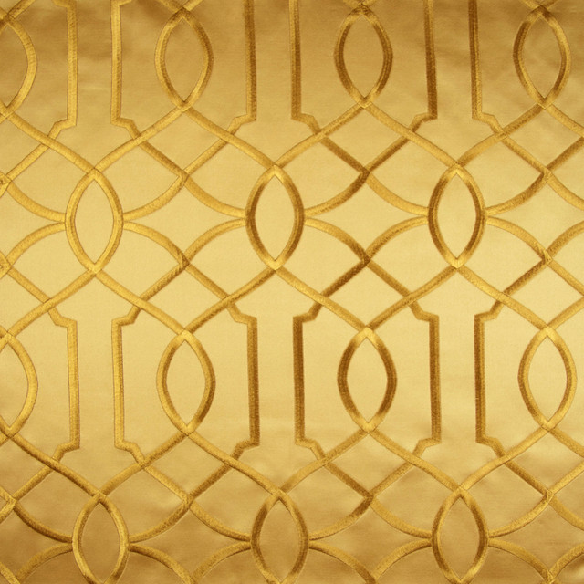 Boomerang Golden by Norbar Fabric PARAMOUNT 60% COTTON 40% POLYESTER INDIA 9 1/4"V 5 1/4"H 52 - Fabric Carolina -