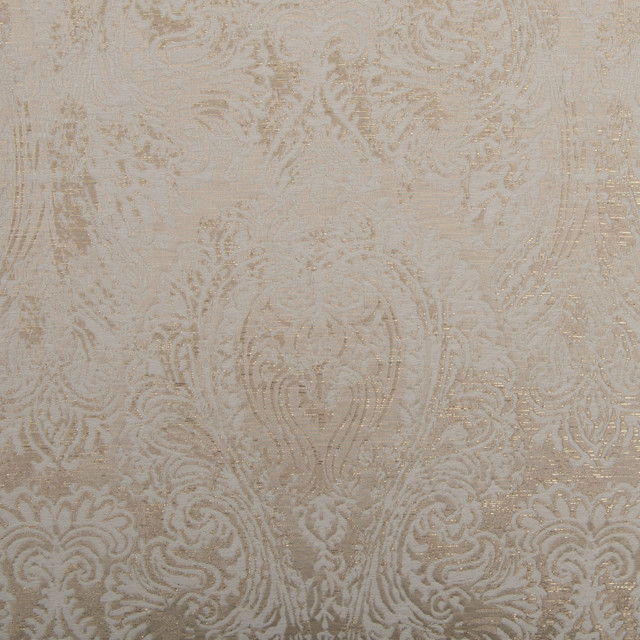 Mandolin Ivory by Norbar Fabric PARAMOUNT 100% POLYESTER AND LUREX CHINA 19"V 28 1/2"H 114 - Fabric Carolina -
