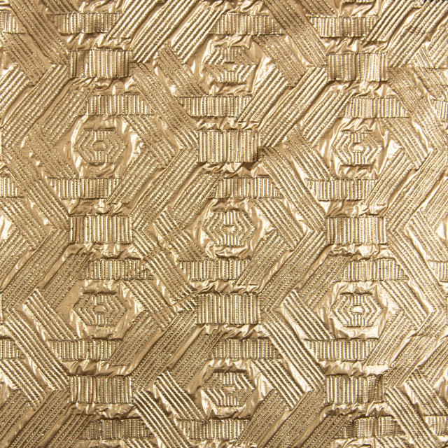 Mimic Gold by Norbar Fabric PARAMOUNT 100% POLYESTER CHINA 9 1/2"V 7"H 110 - Fabric Carolina -