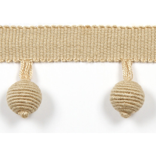 Le Lin Beaded Fringe Linen by Europatex Fabric Le Lin Collection 63% Linen / 37% Rayon China See Sample Horizontal: N/A and Vertical: N/A 1.46 inches  - Fabric Carolina -