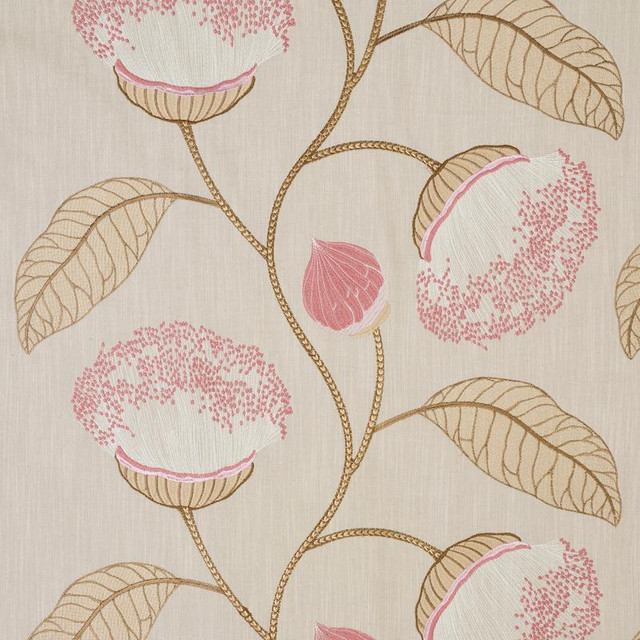Celinda Embroidery Blush 78302 by Schumacher Fabric Exquisite Embroideries 24.5" - Fabric Carolina - Celinda Embroidery Blush 78302 by Schumacher Fabric Exquisite Embroideries 24.5" - Fabric Carolina -