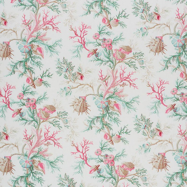 Del Tesoro Pink & Aqua 178761 by Schumacher Fabric Schumacher Classics 36.25" - Fabric Carolina - Del Tesoro Pink & Aqua 178761 by Schumacher Fabric Schumacher Classics 36.25" - Fabric Carolina -
