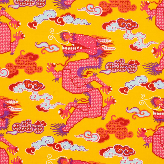 Magical Ming Dragon Yellow 178591 by Schumacher Fabric Johnson Hartig 18.0" - Fabric Carolina - Magical Ming Dragon Yellow 178591 by Schumacher Fabric Johnson Hartig 18.0" - Fabric Carolina -