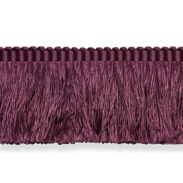Francois Silk Brush Fringe Eggplant 74595 by Schumacher Trim Perfect Basics: Trims & Tassels - Fabric Carolina -