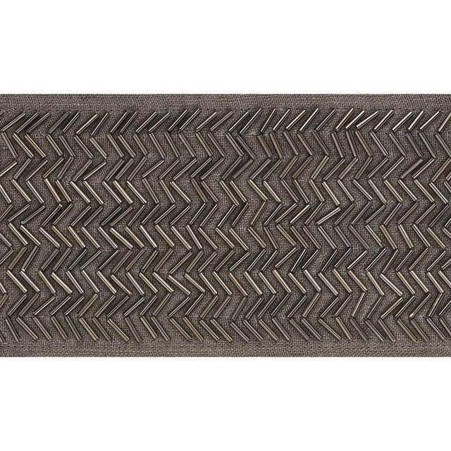Hayworth Tape Gunmetal 70681 by Schumacher Trim Couture Trims - Fabric Carolina - Hayworth Tape Gunmetal 70681 by Schumacher Trim Couture Trims - Fabric Carolina -