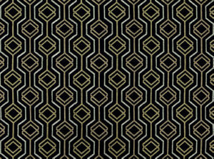 Gilda Black Tan 936 by Norbar Fabric GALLERY 54% POLYESTER 42% COTTON INDIA 6 1/4"V 6 3/8"H 54 - Fabric Carolina -