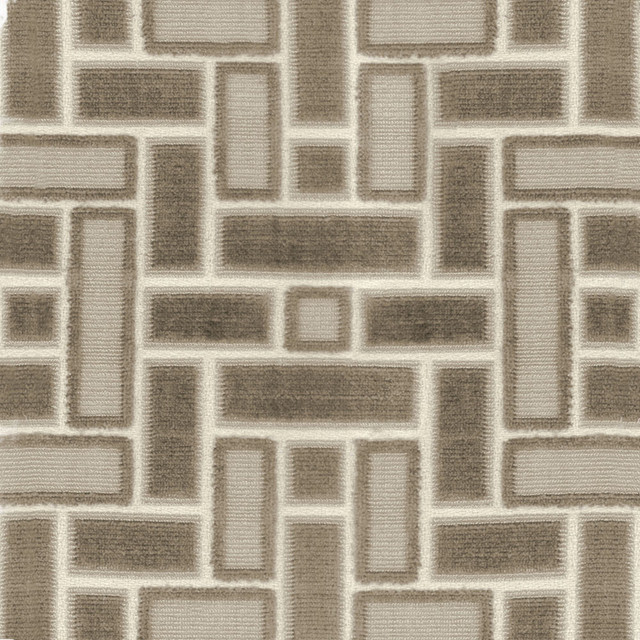 Dean Taupe by Norbar Fabric RITZ 76% VISCOSE 24% POLYESTER INDIA 9 1/4"V 13 1/2"H 54" - Fabric Carolina -