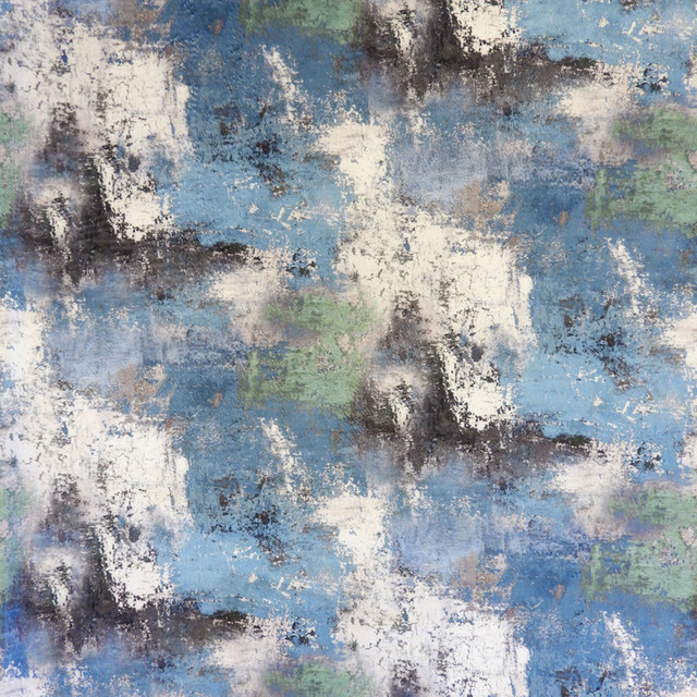 Ritz Sea by Norbar Fabric RITZ 100% POLYESTER INDIA 14 1/2"V 27"H 56 - Fabric Carolina -