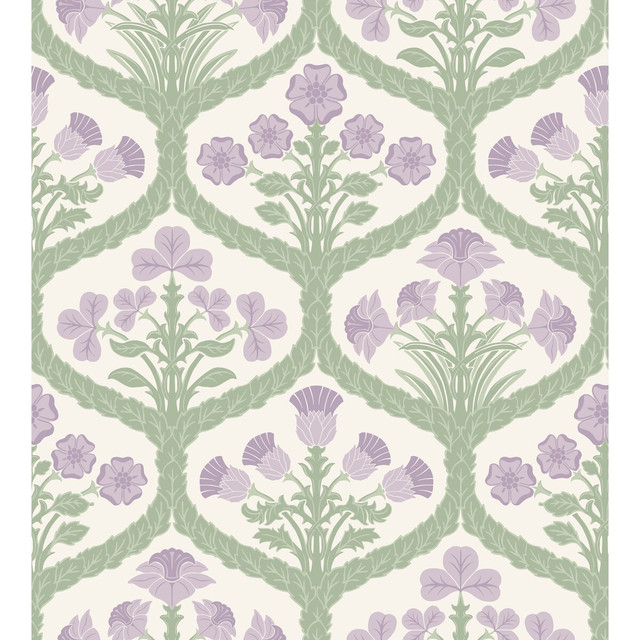 Floral Kingdom Mulb/Olive by Cole & Son Wallcovering COLE & SON PEARWOOD PAPER - 100% United Kingdom - Horizontal: 27 and Vertical: 29.9 27 - Fabric Carolina -
