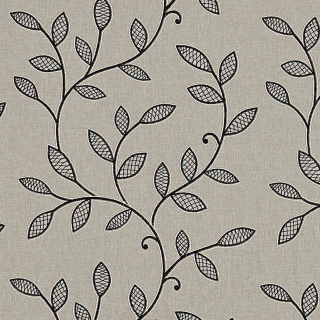 Hetton Charcoal by Clarke And Clarke Fabric CLARKE & CLARKE RICHMOND POLYESTER - 52%;COTTON - 48% India - Horizontal: 16.93 and Vertical: 18.35 54 - Fabric Carolina -