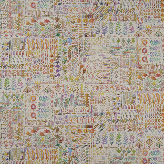In The Garden Linen by Clarke And Clarke Fabric CLARKE & CLARKE COUNTRY GARDEN COTTON - 80%;POLYESTER - 20% Spain MEDIUM Horizontal: 53.94 and Vertical: 26.77 54 - Fabric Carolina -