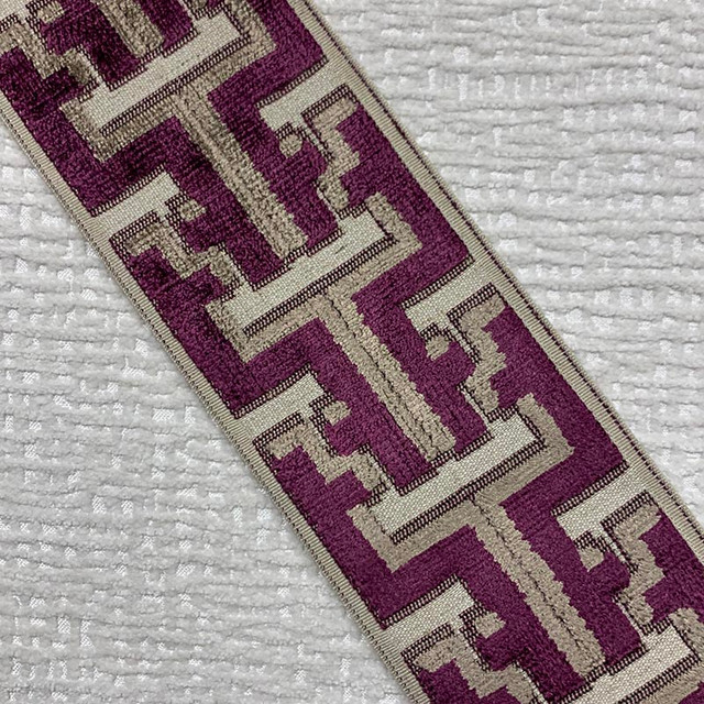 Banks Tape Currant by Magnolia Trim - 31Poly/58Ray/11Lin China Horizontal: and Vertical: 3.5 - Fabric Carolina -