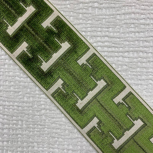 Banks Tape Lime by Magnolia Trim - 31Poly/58Ray/11Lin China Horizontal: and Vertical: 3.5 - Fabric Carolina -