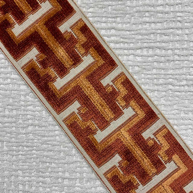 Banks Tape Saffron by Magnolia Trim - 31Poly/58Ray/11Lin China Horizontal: and Vertical: 3.5 - Fabric Carolina -