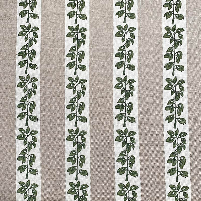 Borian Green by Magnolia Fabric - 100% Linen India 3000 Horizontal: 6 and Vertical: 6 54" - Fabric Carolina -