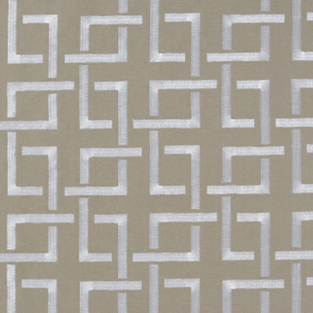 Gia Stone w/White by Mitchell Fabric #1904 60% Linen, 40% Cotton India </p><p>Repeat: Horizontal: 8.5 and Vertical: 7.5 54 - Fabric Carolina -