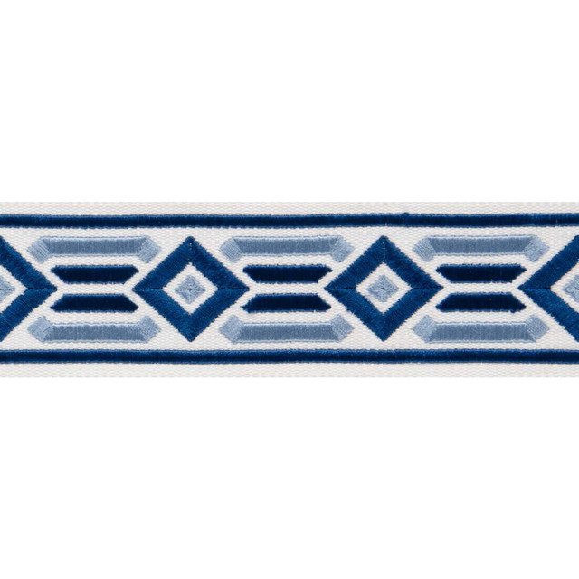 Kelly Navy by Mitchell Fabric #2001 - Tape Trim 60% Cotton,40% Rayon India </p><p>Repeat: Horizontal: 0 and Vertical: 0 2.5 - Fabric Carolina -