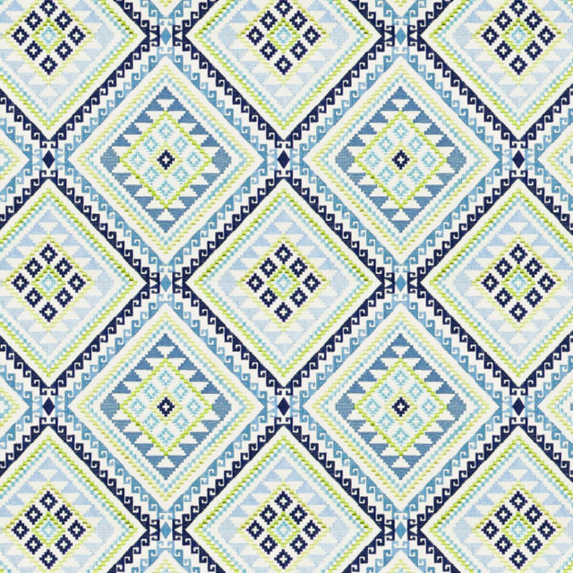 Embellish 1 Denim by Aoc Fabric RAINBOW LIBRARY PORCELAIN/ROYAL 100%COT %BEMB INDIA MARTINDALE WEAR TEST (18 000 CIRCULAR RUBS) Horizontal: 12 and Vertical: 12.625 51.5 in - Fabric Carolina -