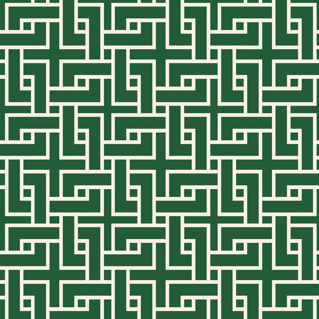 Manchurian Fret Evergreen by RM CoCo Fabric