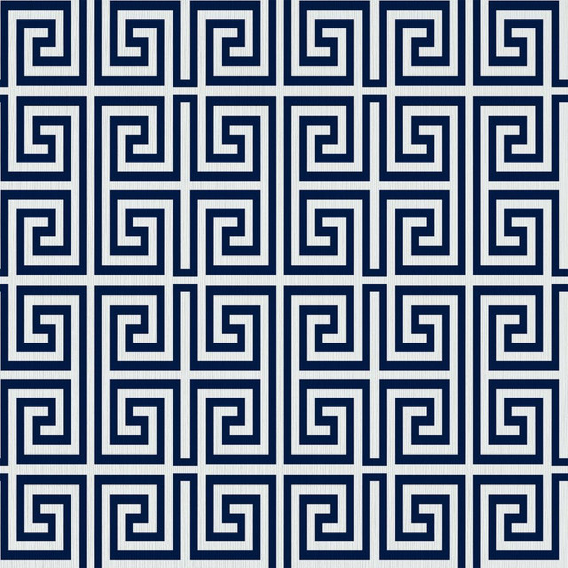 Emperor's Fret Indigo by RM CoCo Fabric