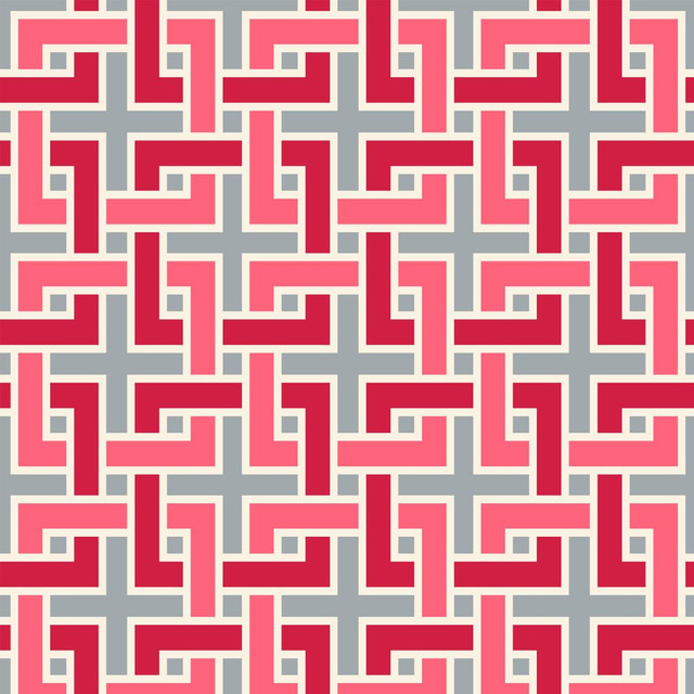 Manchurian Fret Platinum by RM CoCo Fabric