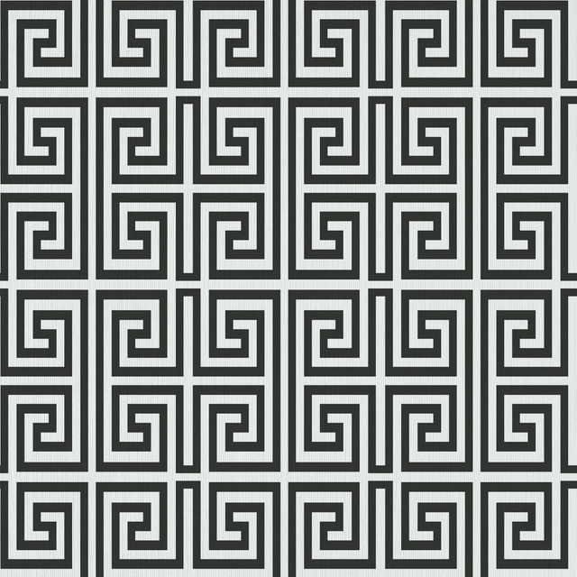 Emperor's Fret Charcoal by RM CoCo Fabric