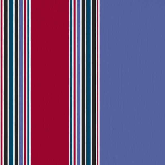 Ming Stripe Lacquer Red by RM CoCo Fabric