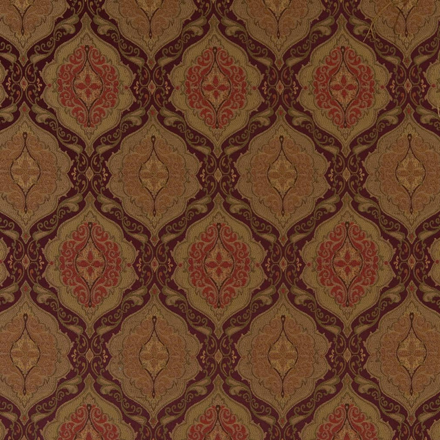 D1838 Aubergine Antoinette by Charlotte Fabric Vintage Elegance 100% Woven Polyester Asia Exceeds 120,000 Wyzenbeek Rubs (Heavy Duty) </p><p>Repeat: Horizontal: 7" x Vertical: 10" 54 Inches - Fabric Carolina -