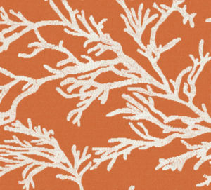 Riviera Orange 125 by Norbar Fabric HEAT WAVE 100% SOLUTION DYED ACRYLIC GERMANY 24 1/2"V 26"H 53 - Fabric Carolina -