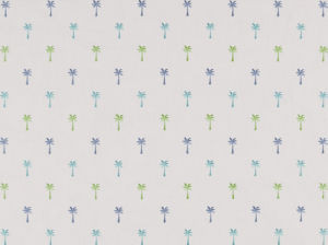 Palmer Isle Waters 548 by Norbar Fabric PRISM BLUES 51% POLYESTER 47% COTTON INDIA 9 1/6"V 3 1/4"H 55" - Fabric Carolina -