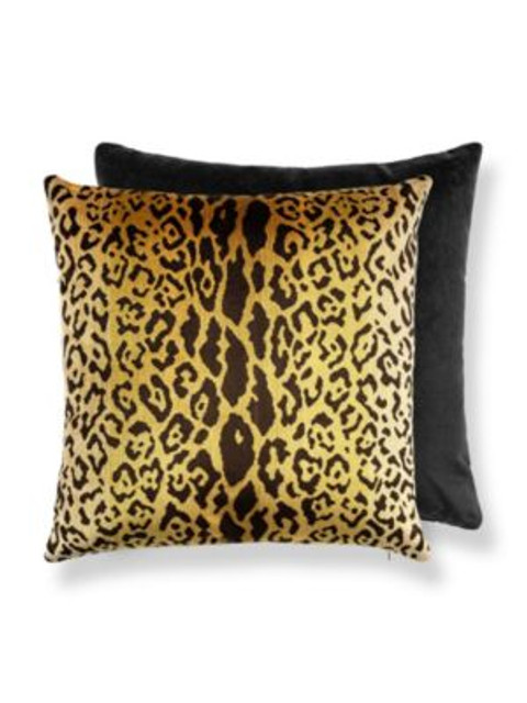 <p>Leopardo Velvet Pillow 22 X 22 - Gold & Black Black SCALEOPPILL0001 by Scalamandre Pillows</p><p><strong>Required Minimum Quantity Purchase: Product</p><p>Book: </p><p>Content: 13% POLYESTER, 60% SILK / 27% COTTON /</p><p>Origin: U.S.A.</p><p>Performance: </p><p>Repeat: Horizontal: and Vertical: </p><p>Width: 0</p>