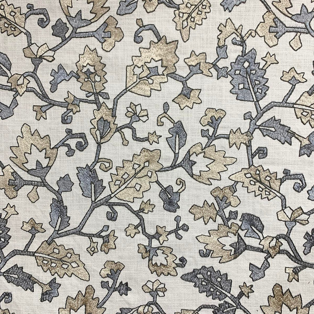 Gertrude Stone by Magnolia Fabric - 100% Cot, Emb- 78% Vis, 22% Poly India 42000 Horizontal: 25.75 and Vertical: 15.25 52 - Fabric Carolina -