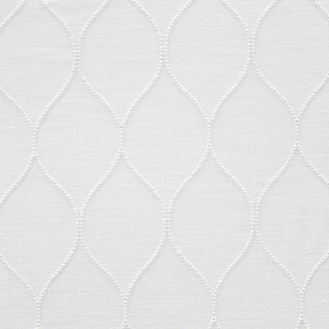 Derby # 436 Coconut by Maxwell Fabric Sheer Threads 100% POLYESTER TURKEY V-6.5" H-3.1" 118" EMB. WIDTH 106" - Fabric Carolina -