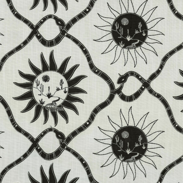 Sol Emb Coal 140021 by Elana Gabrielle Fabric - 54% polyester, 46% cotton Embroidery: 80% polyester, 20% rayon India 51000 Horizontal: 13.5 and Vertical: 9.5 56 - Fabric Carolina -