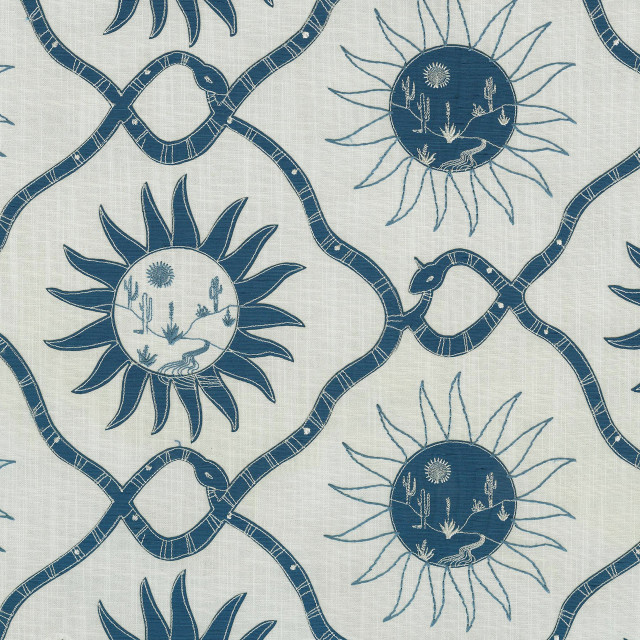 Sol Emb Bleubell 140020 by Elana Gabrielle Fabric - 54% polyester, 46% cotton Embroidery: 80% polyester, 20% rayon India 51000 Horizontal: 13.5 and Vertical: 9.5 56 - Fabric Carolina -